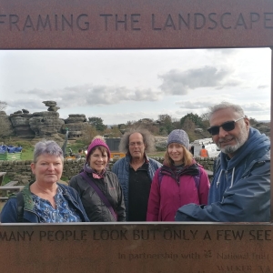 Brimham Rocks with Janet