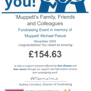 Children's Liver Foundation Certificate